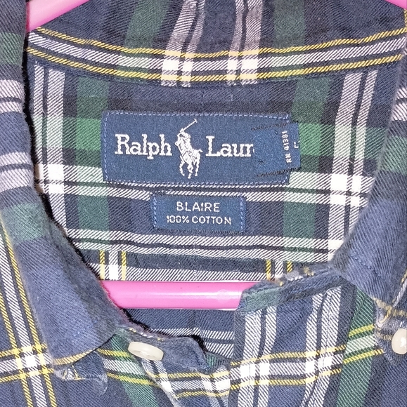 Ralph Lauren Black Watch Flannel Mens Large Shirt - Picture 2 of 5